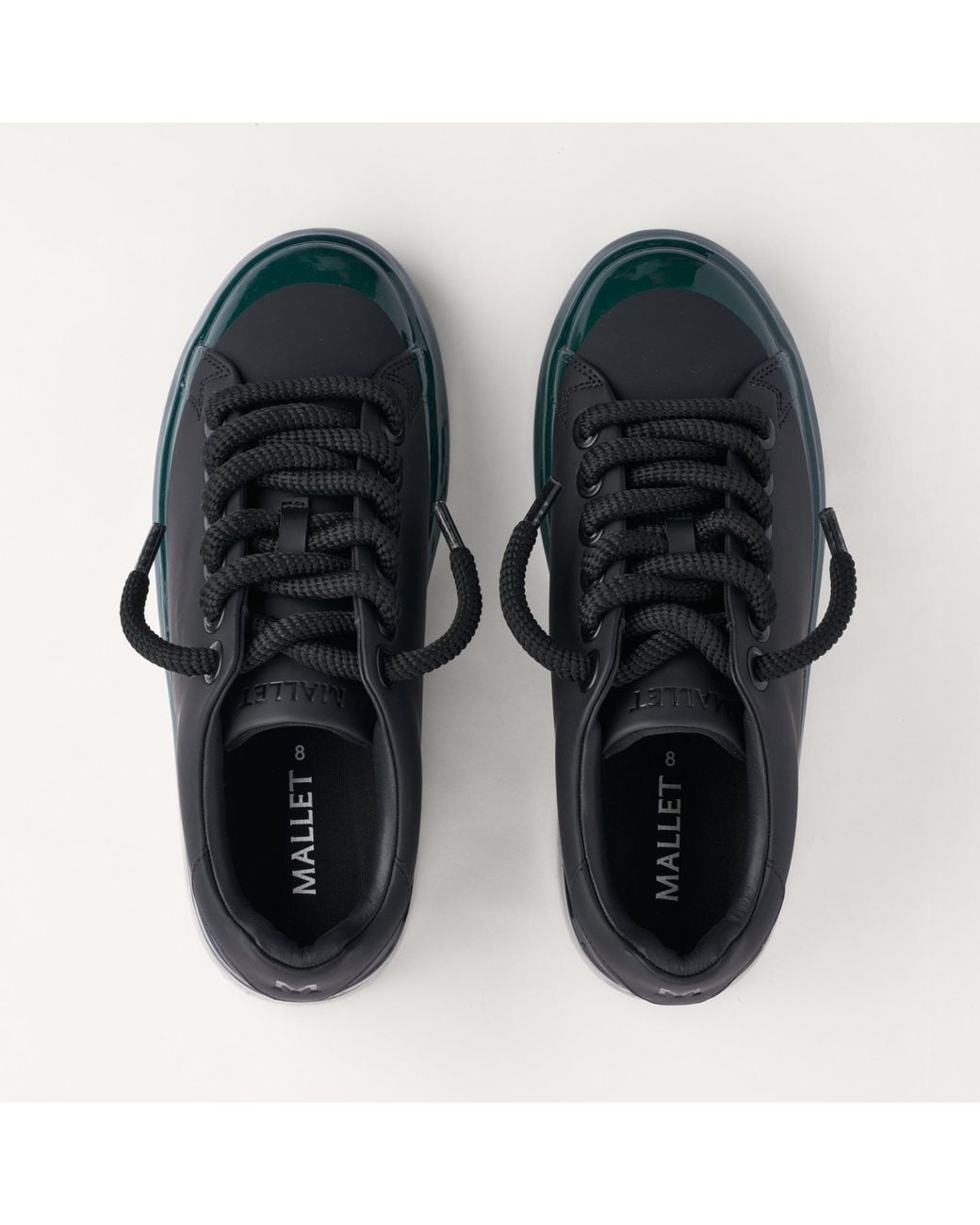 Mallet London Black Mallet Grftr Lite Fade Dip Leather Trainers for men