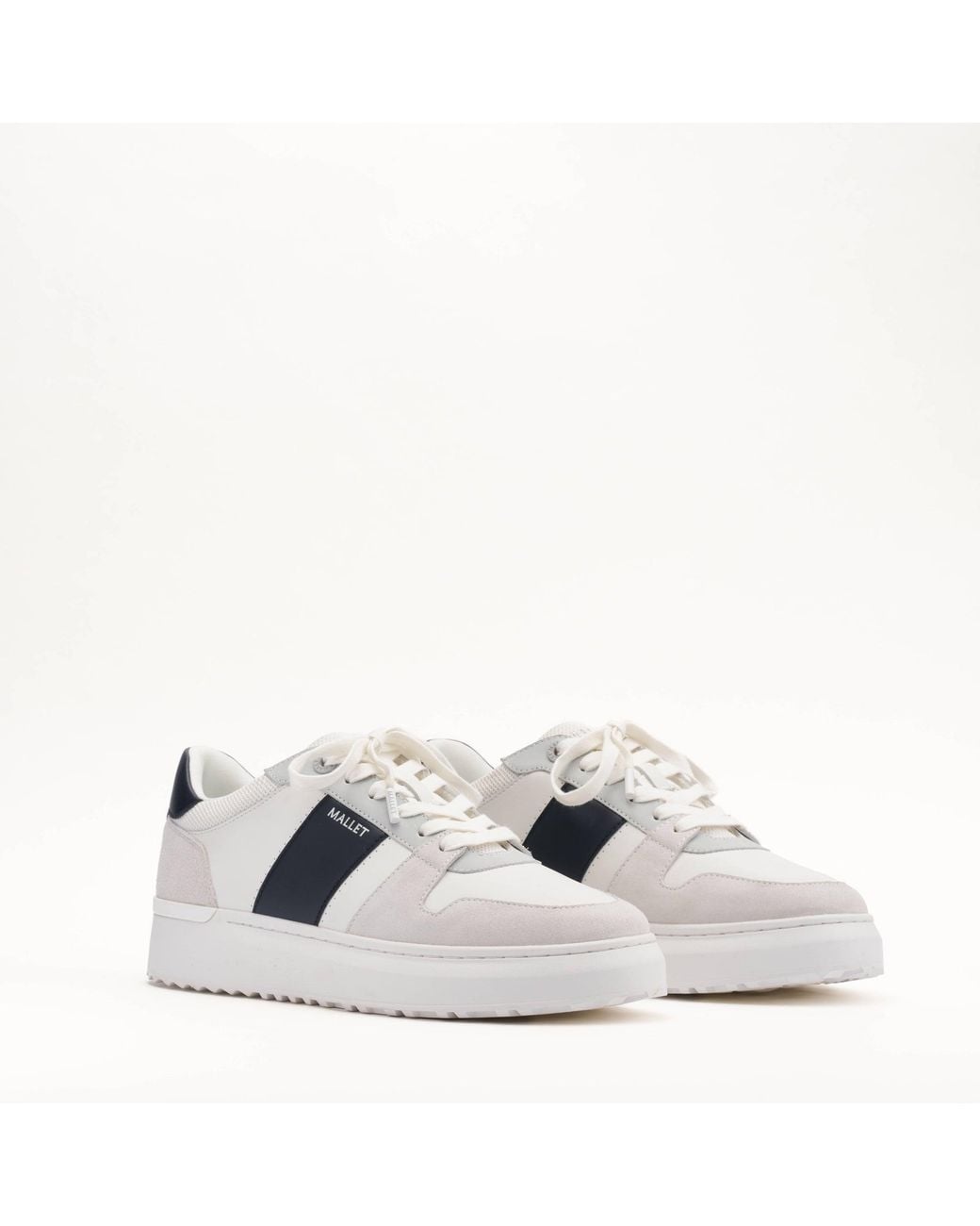Mallet London White Mallet Hoxton Lite Leather Trainers for men