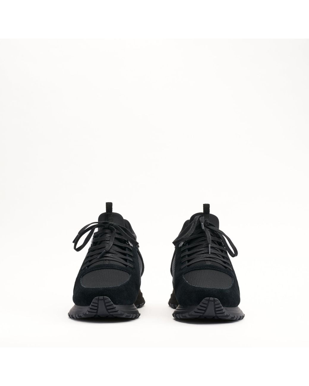 Mallet London Black Mallet Diver Essential Gloss Leather Trainers for men
