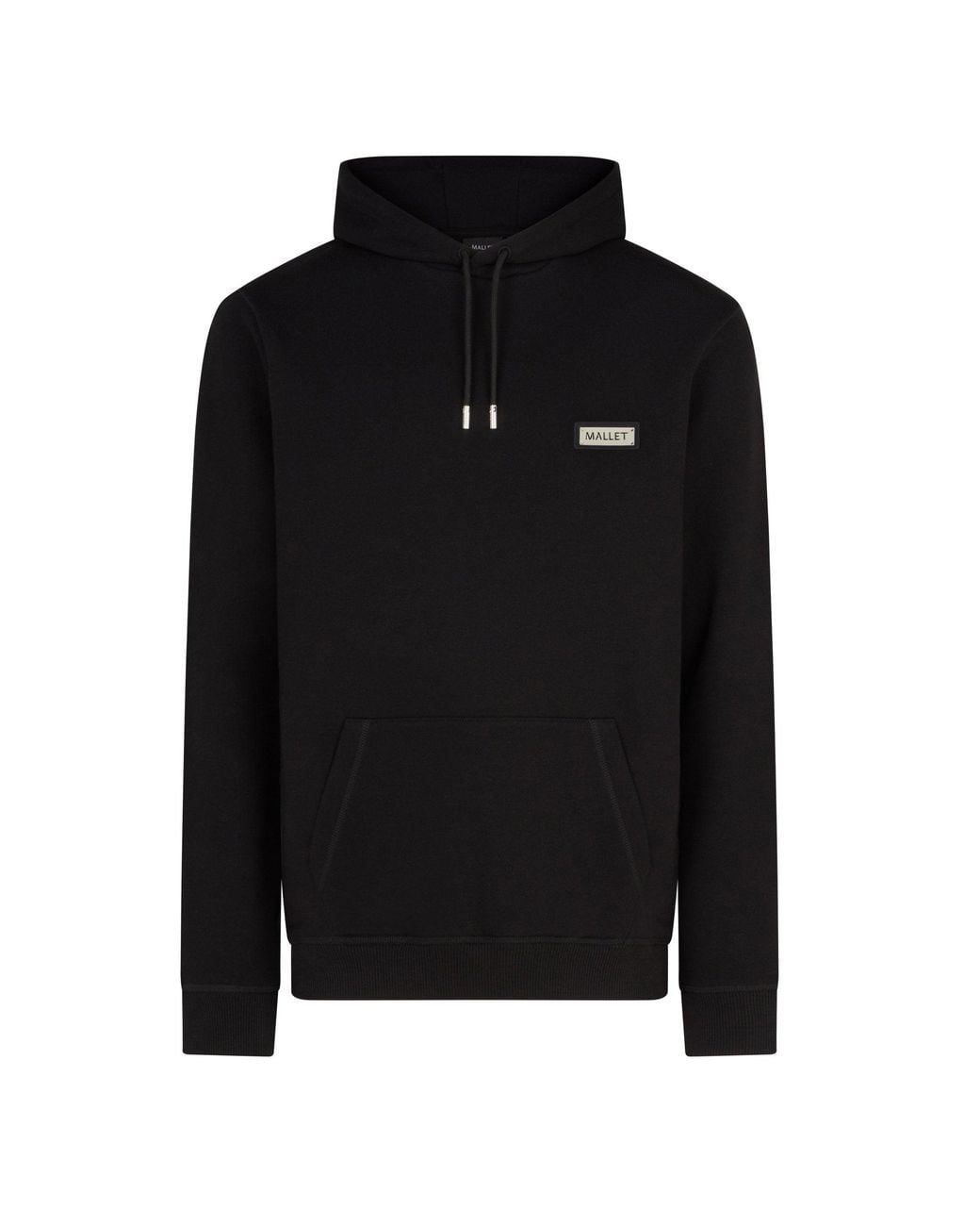 Mallet London Black Plaque Hoodie Organic for men