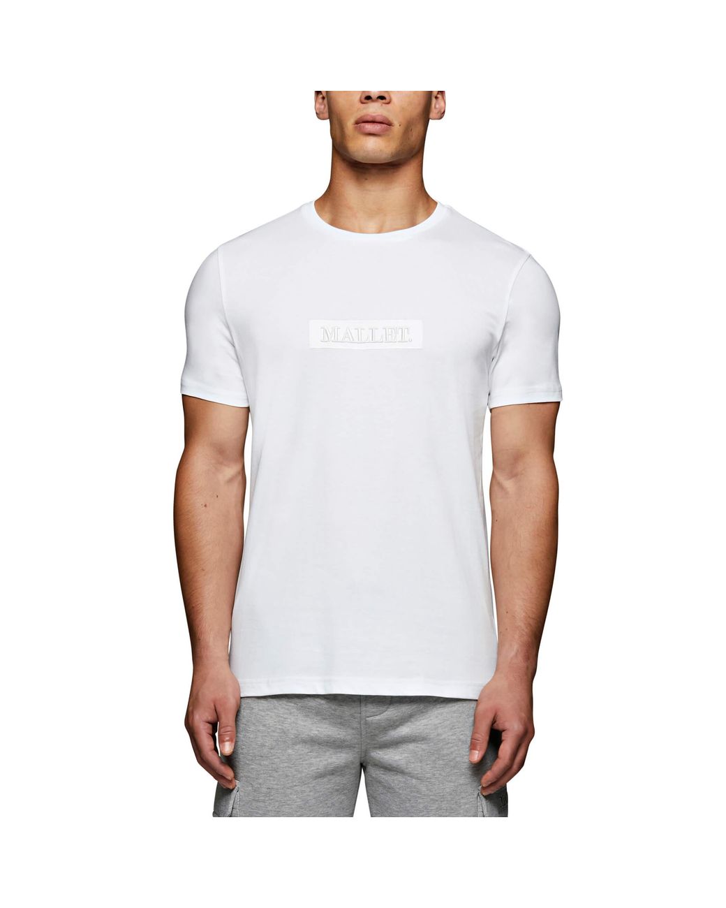 Mallet White Box Logo Tee for men