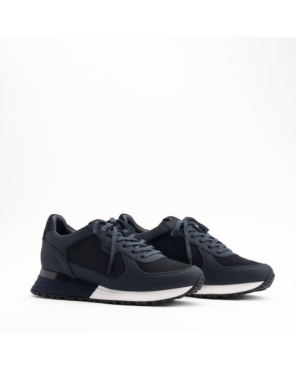 Mallet London Blue Mallet Boundary Ripple Leather Trainers for men