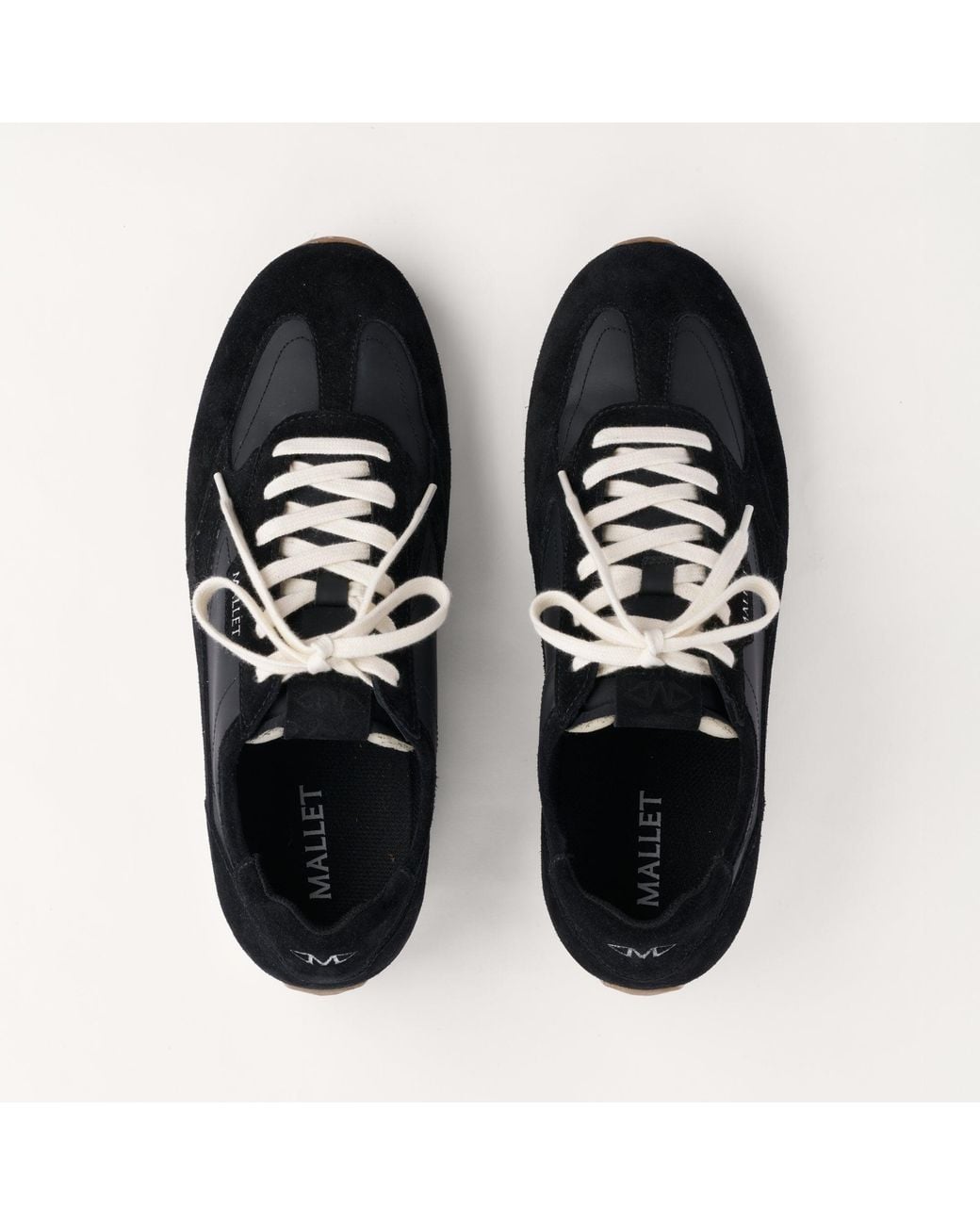 Mallet London Black Mallet Penn Suede Trainers for men