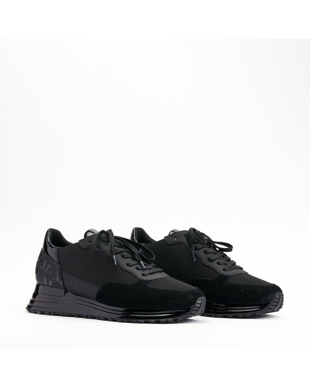 Mallet London Black Mallet Popham Gas Essential Leather Trainers for men