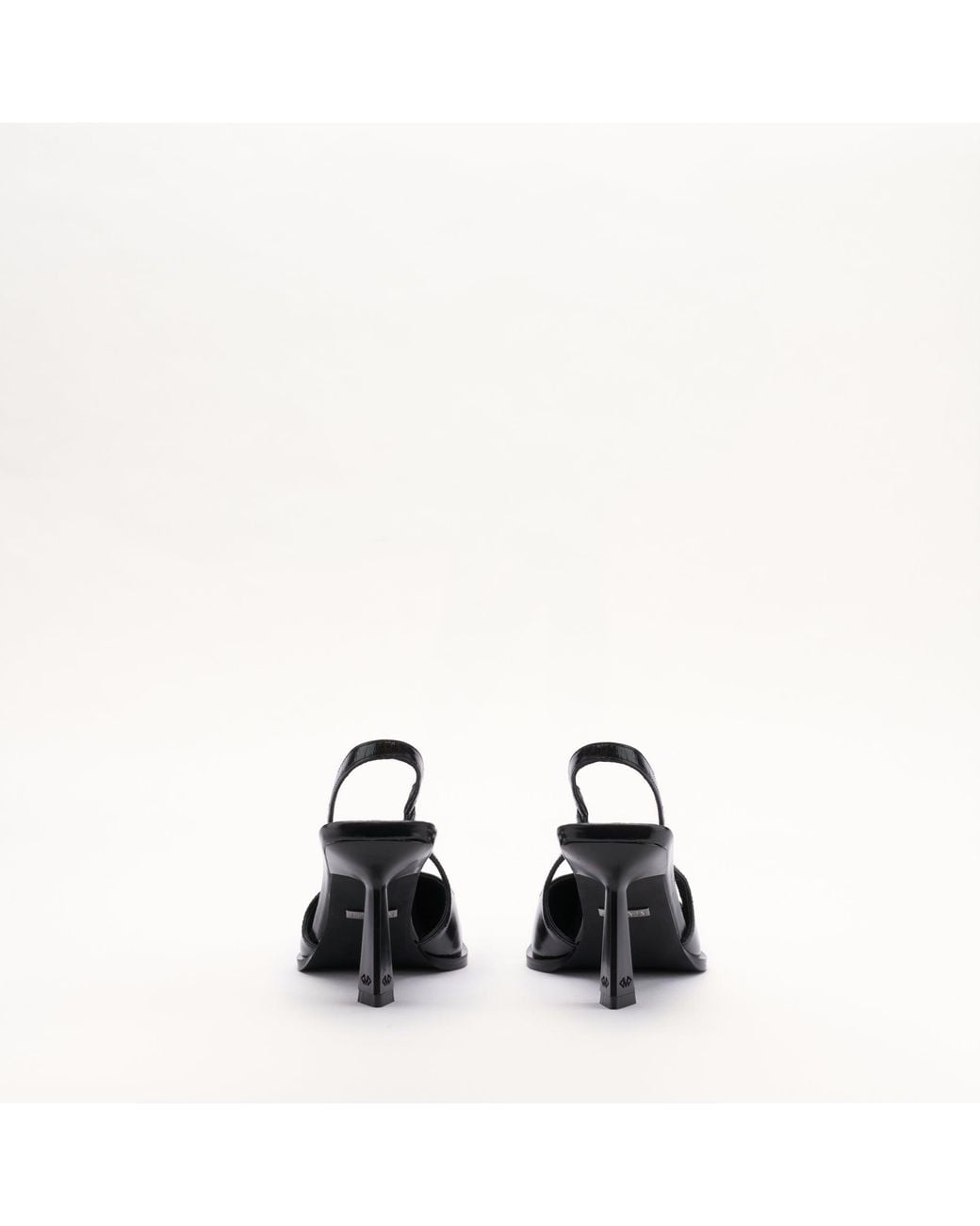 Mallet London Black Mallet Selene Leather Slingback Heels