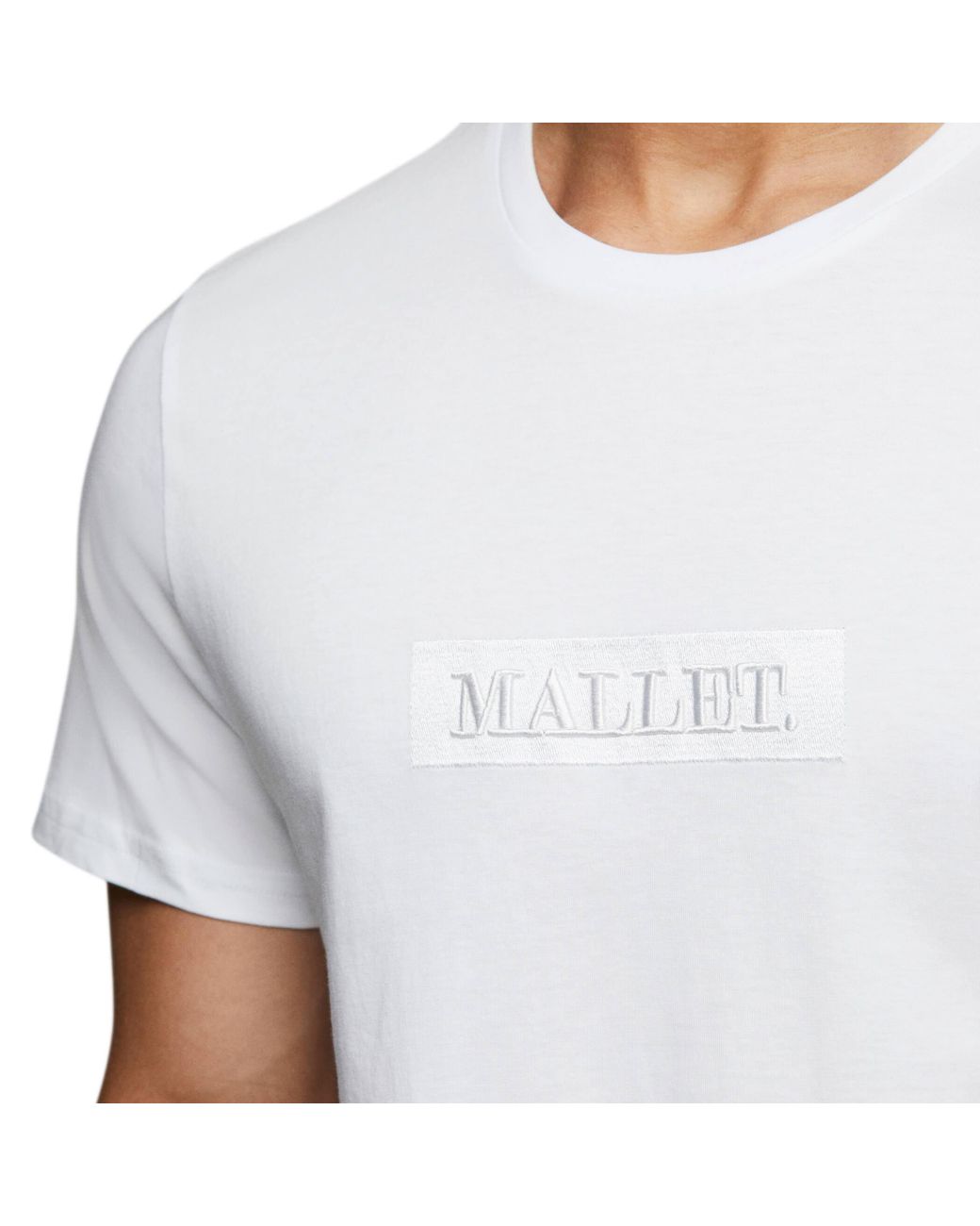 Mallet White Box Logo Tee for men
