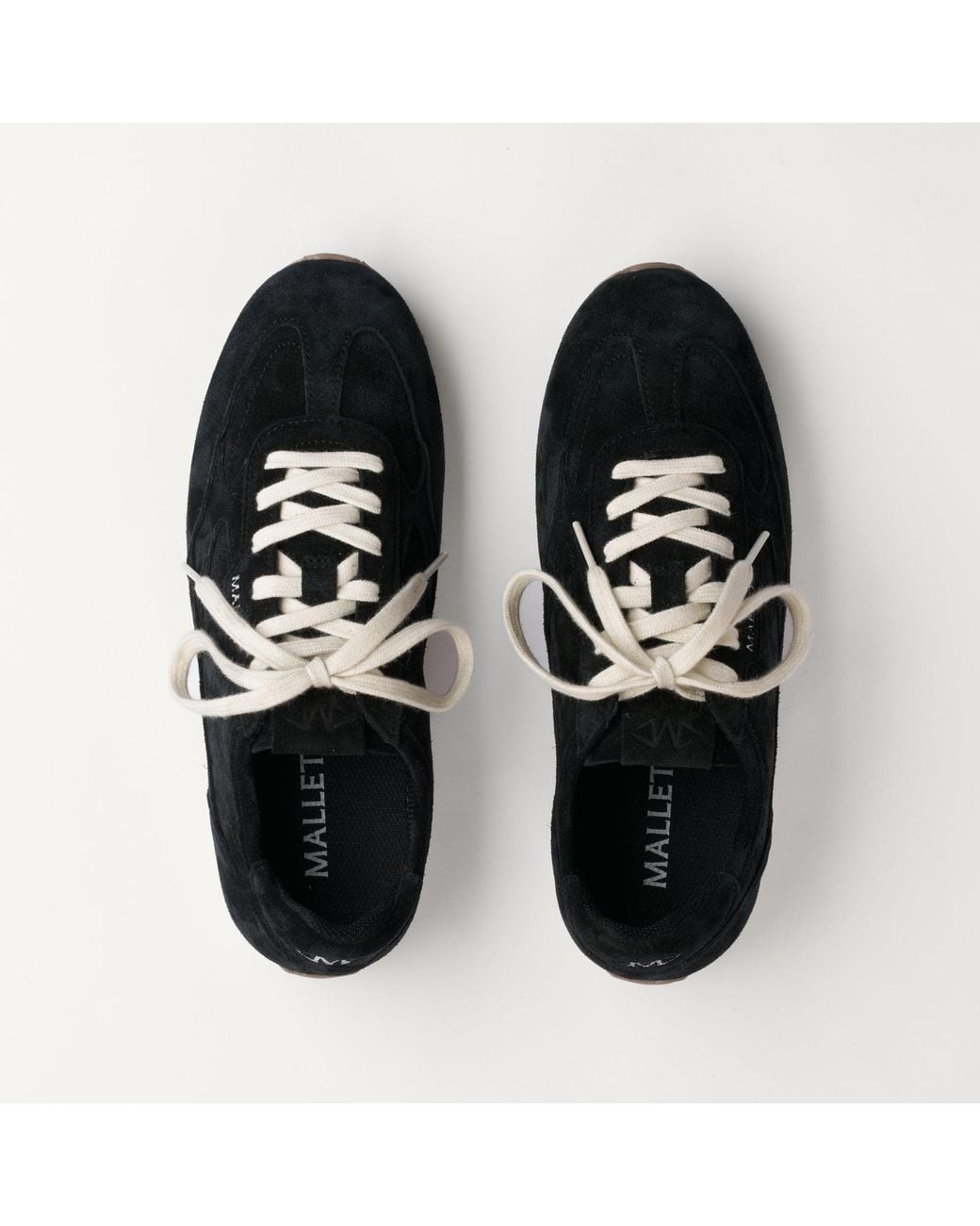 Mallet London Black Mallet Penn Suede Trainers