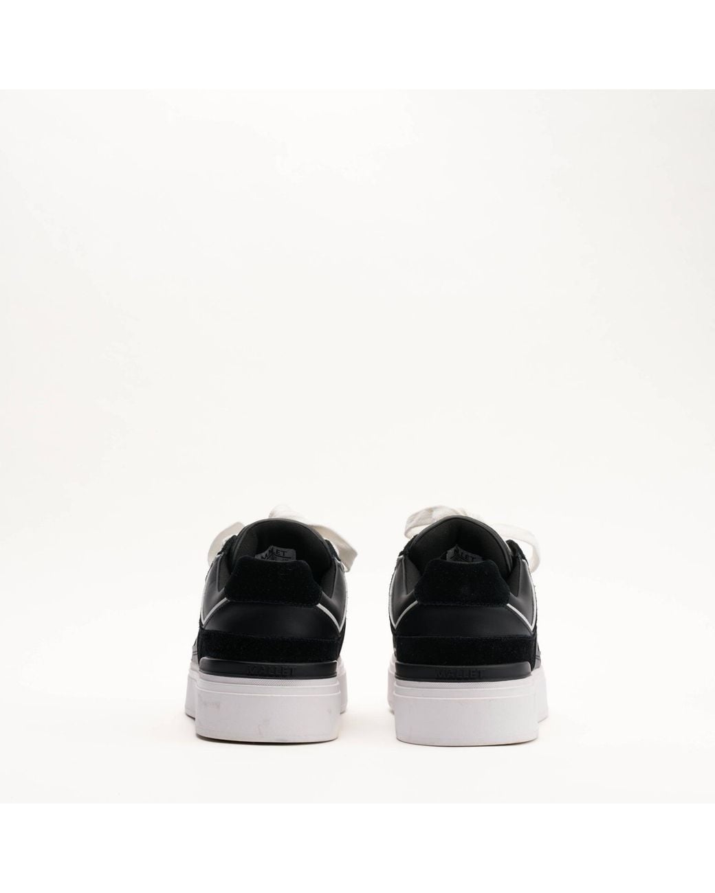 Mallet London Black Mallet Fenchurch Leather Trainers for men