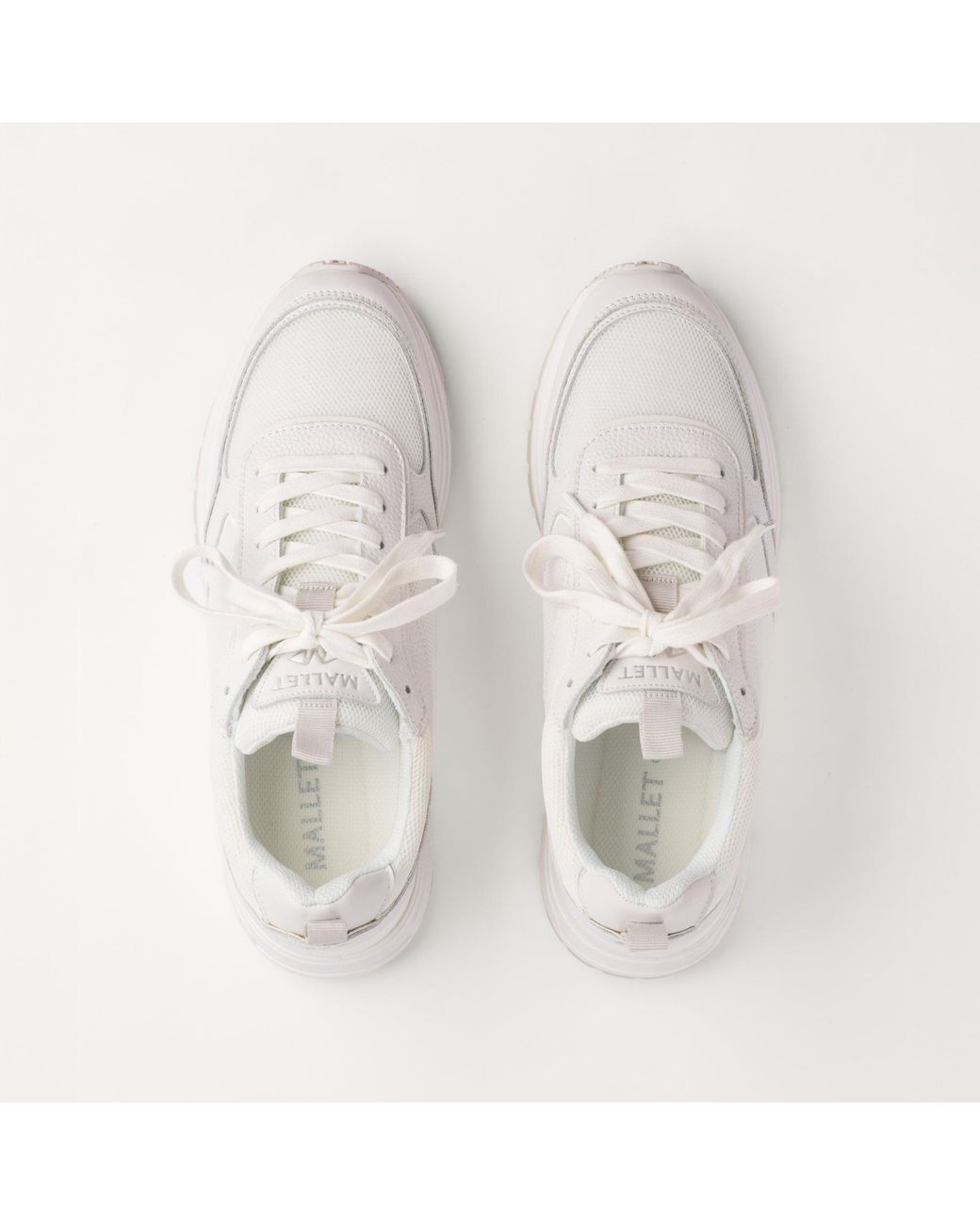 Mallet London White Mallet Bethnal Leather Trainers for men