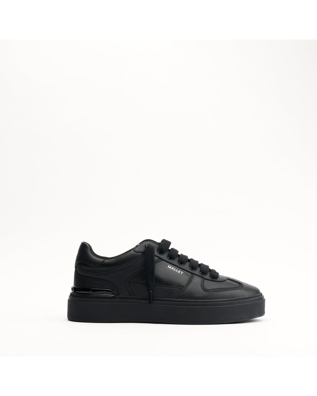 Mallet London Black Mallet Kingsbury Leather Trainers for men