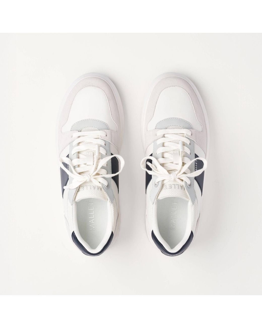 Mallet London White Mallet Hoxton Lite Leather Trainers for men