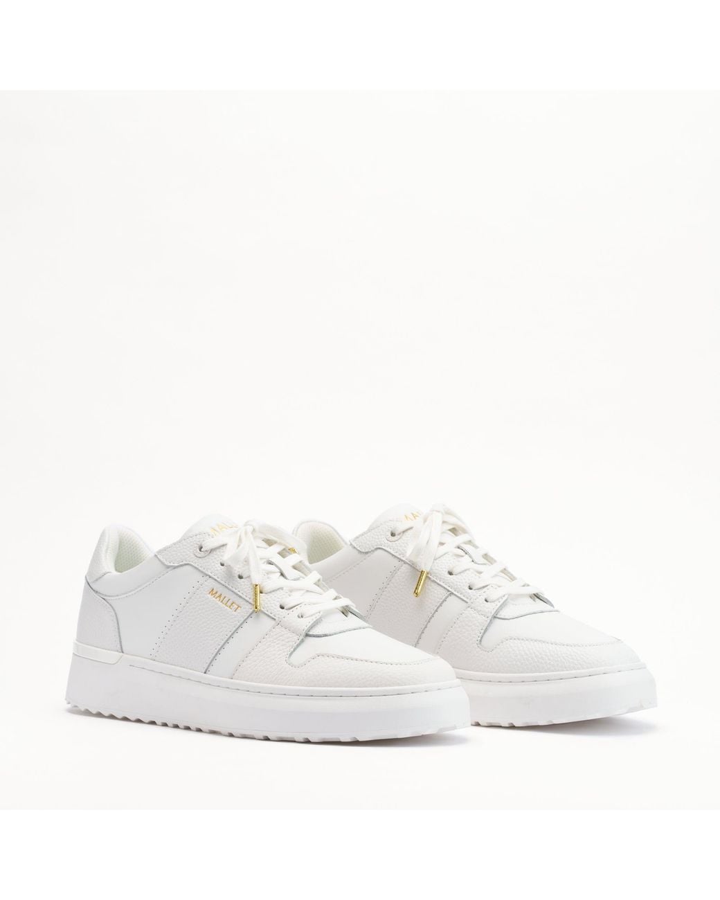 Mallet London White Mallet Hoxton Lite Leather Trainers for men