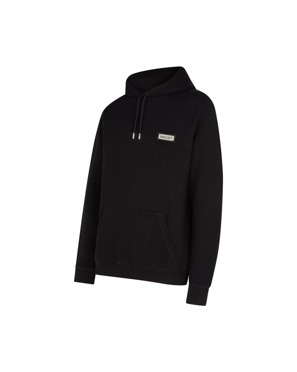 Mallet London Black Plaque Hoodie Organic for men