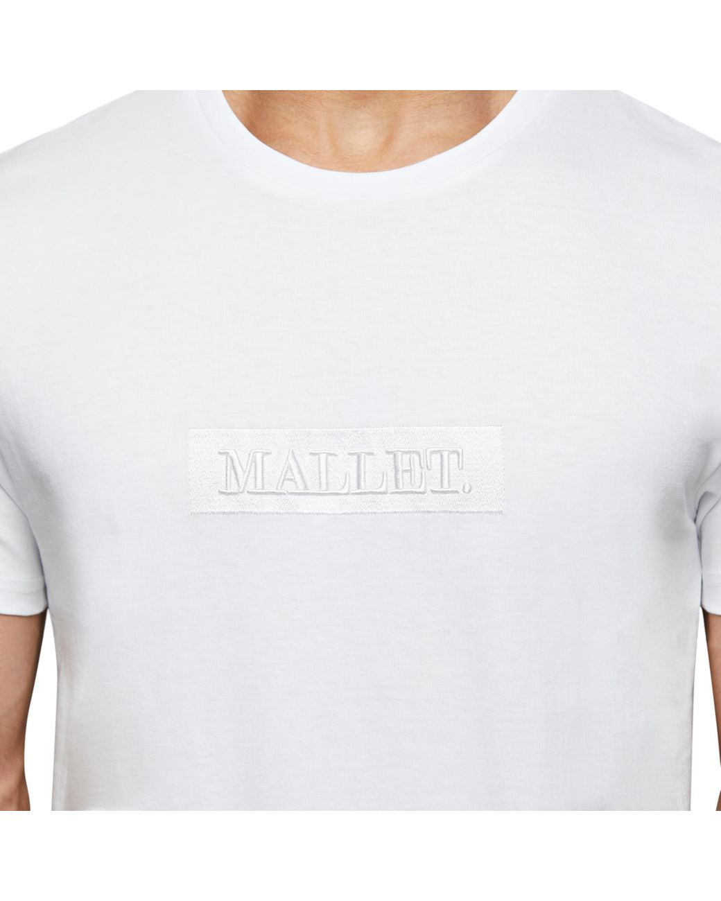 Mallet White Box Logo Tee for men