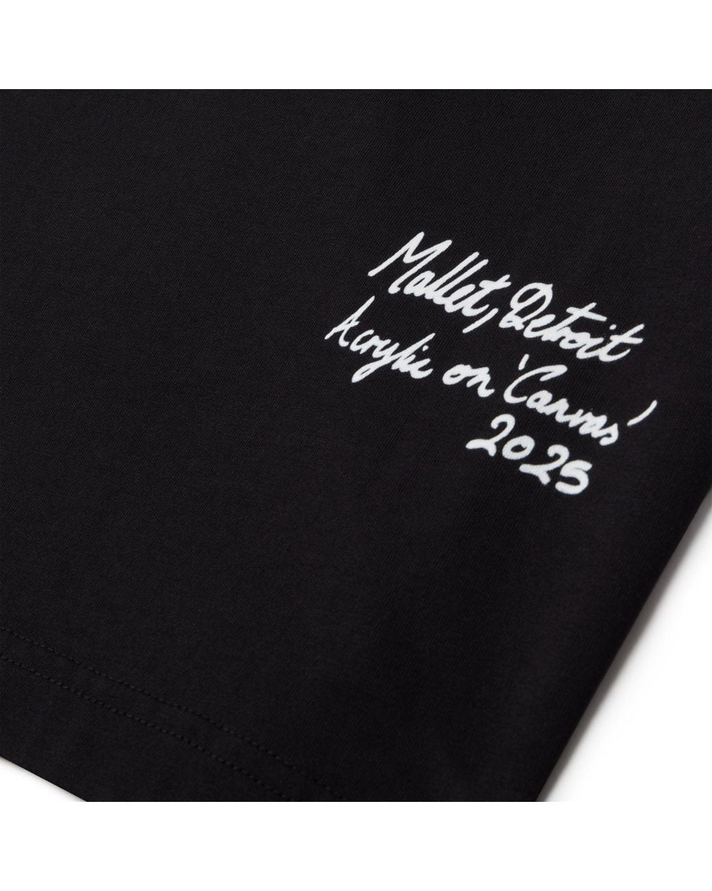 Mallet London Black Mallet X Detroit Peeper Large Logo Tee for men