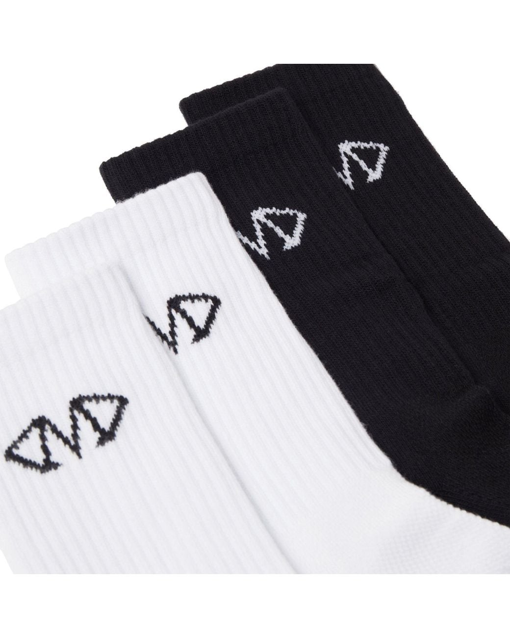 Mallet London Black Mallet Socks Diamond Monogram 2 Pack Multi