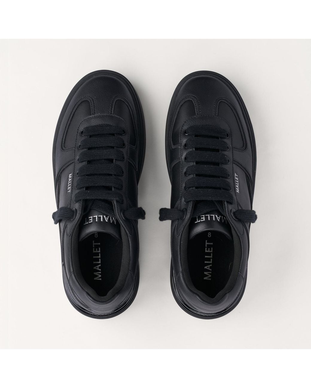 Mallet London Black Mallet Kingsbury Leather Trainers for men