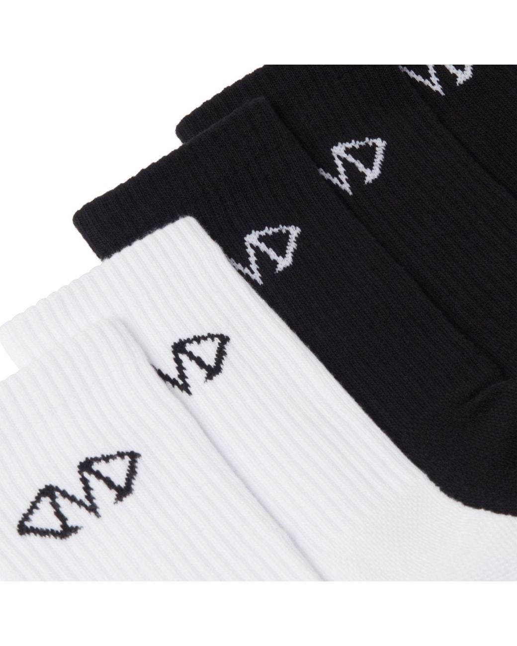 Mallet London White Mallet Socks Diamond Monogram 5 Pack Multi