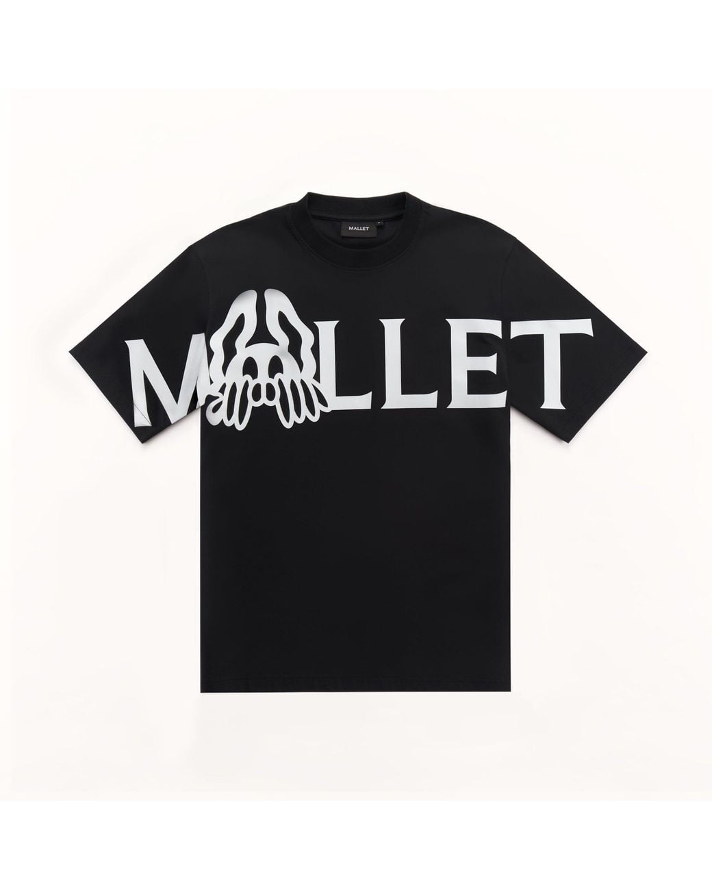 Mallet London Black Mallet X Detroit Peeper Large Logo Tee for men