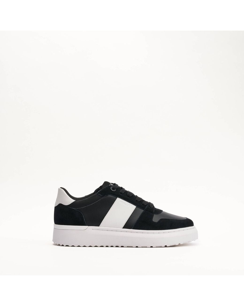 Mallet London Black Mallet Hoxton Lite Leather Trainers for men