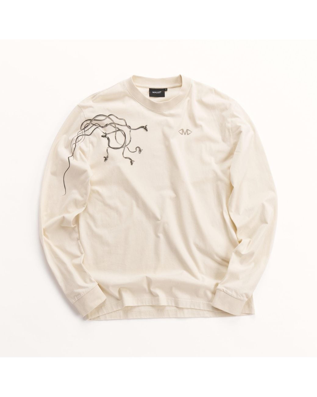 Mallet London White Mallet X Detroit Parasite Long Sleeve Tee for men