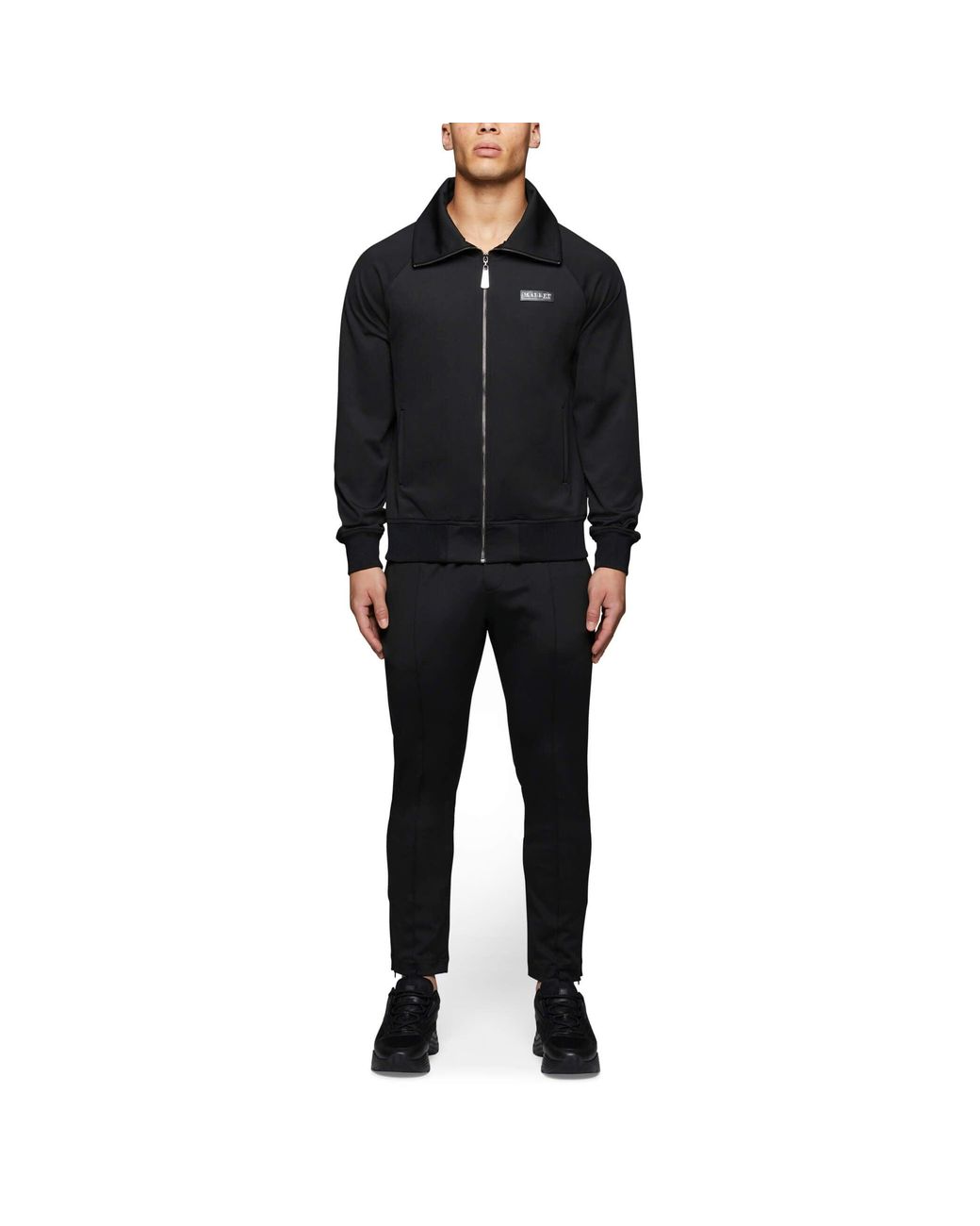 Mallet Black Retro Track Jacket for men