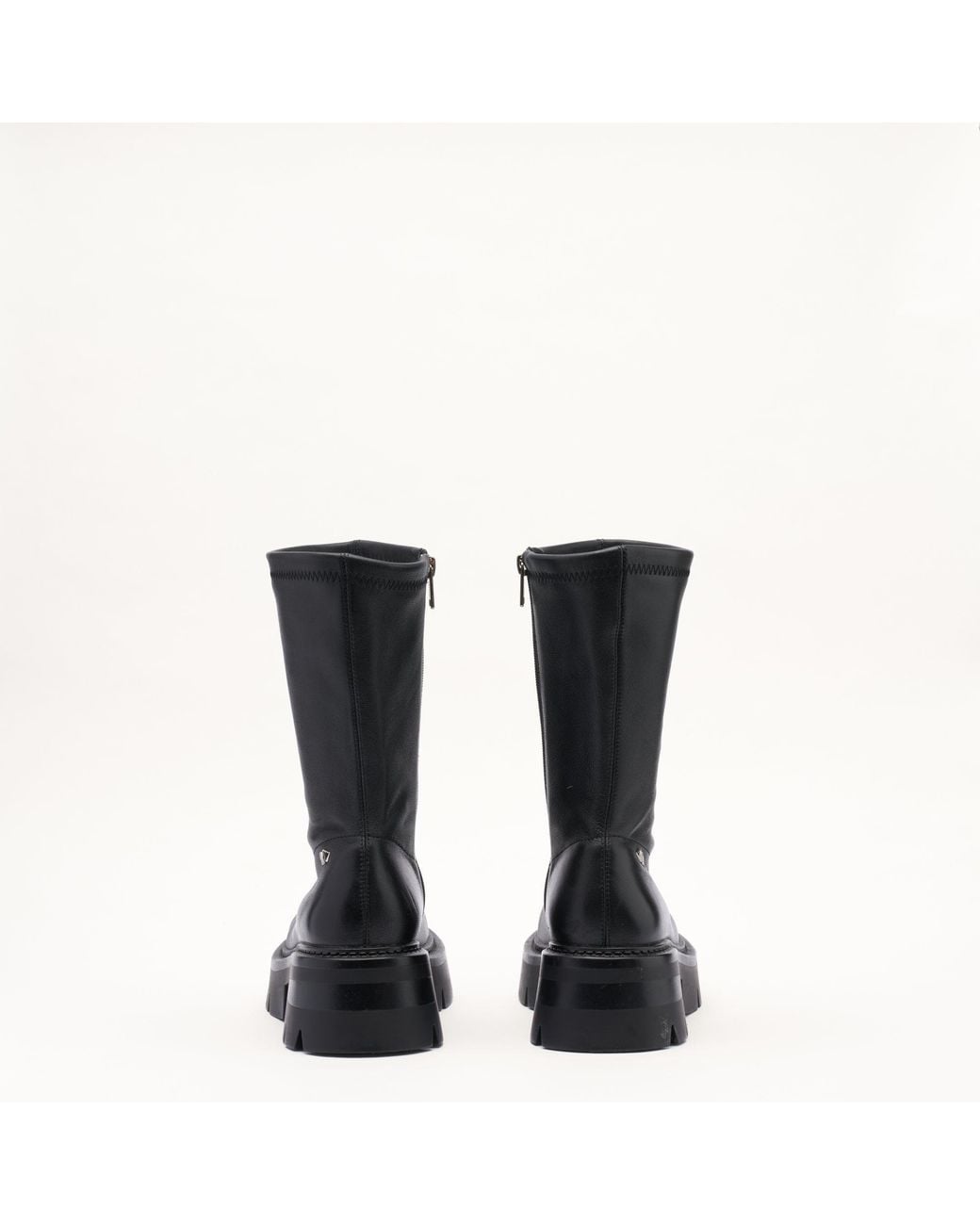 Mallet London Black Mallet Maddie Stretch Leather Sock Boots