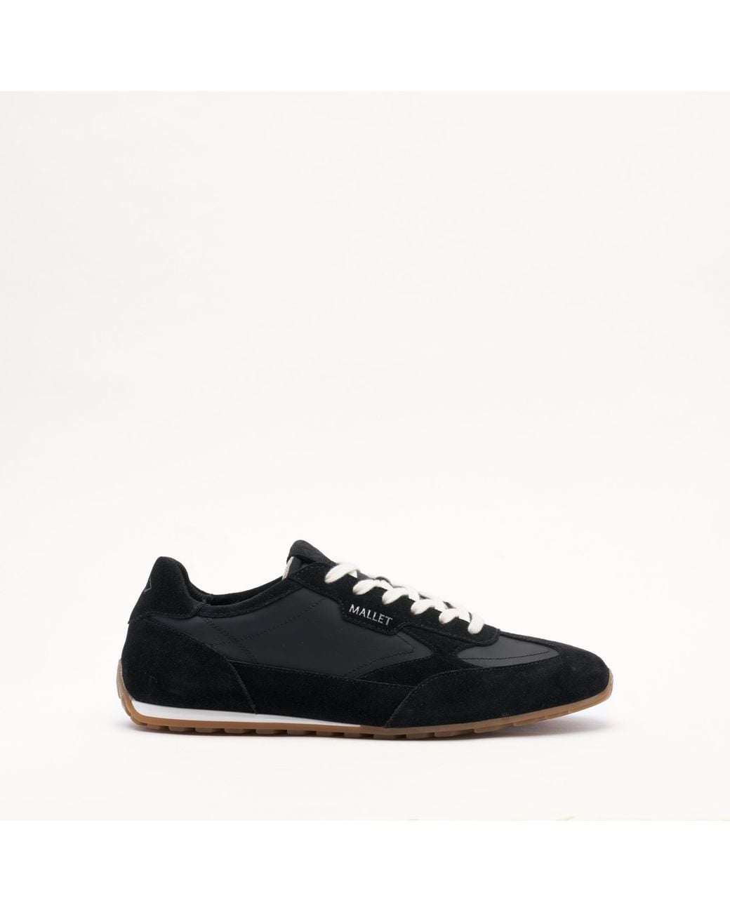 Mallet London Black Mallet Penn Suede Trainers for men