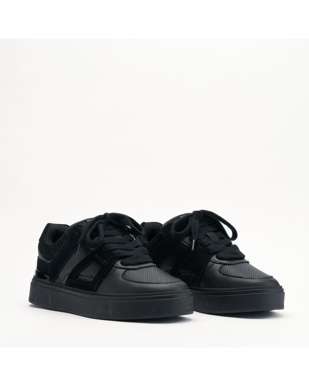 Mallet London Black Mallet Fenchurch Leather Trainers for men