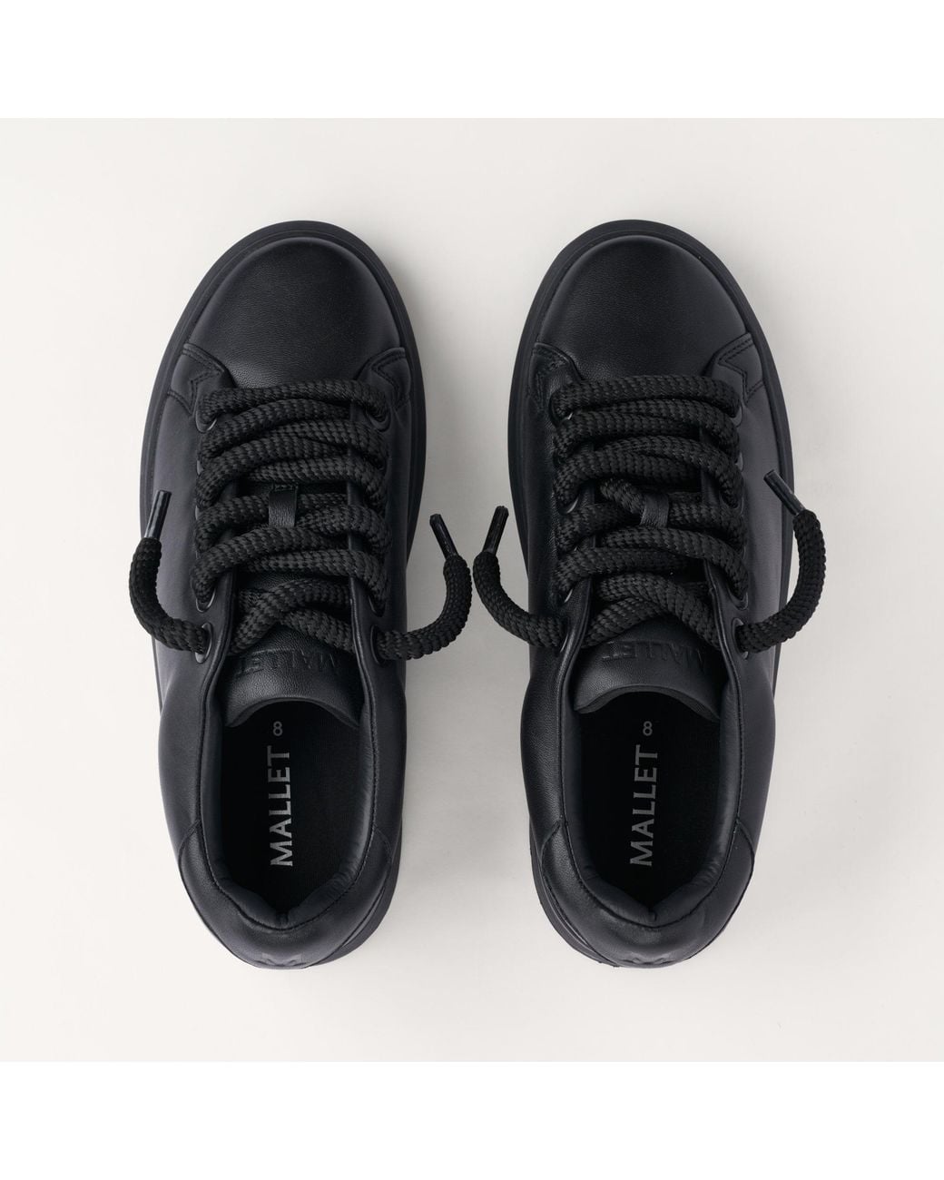 Mallet London Black Mallet Grftr Lite Soft Leather Trainers for men