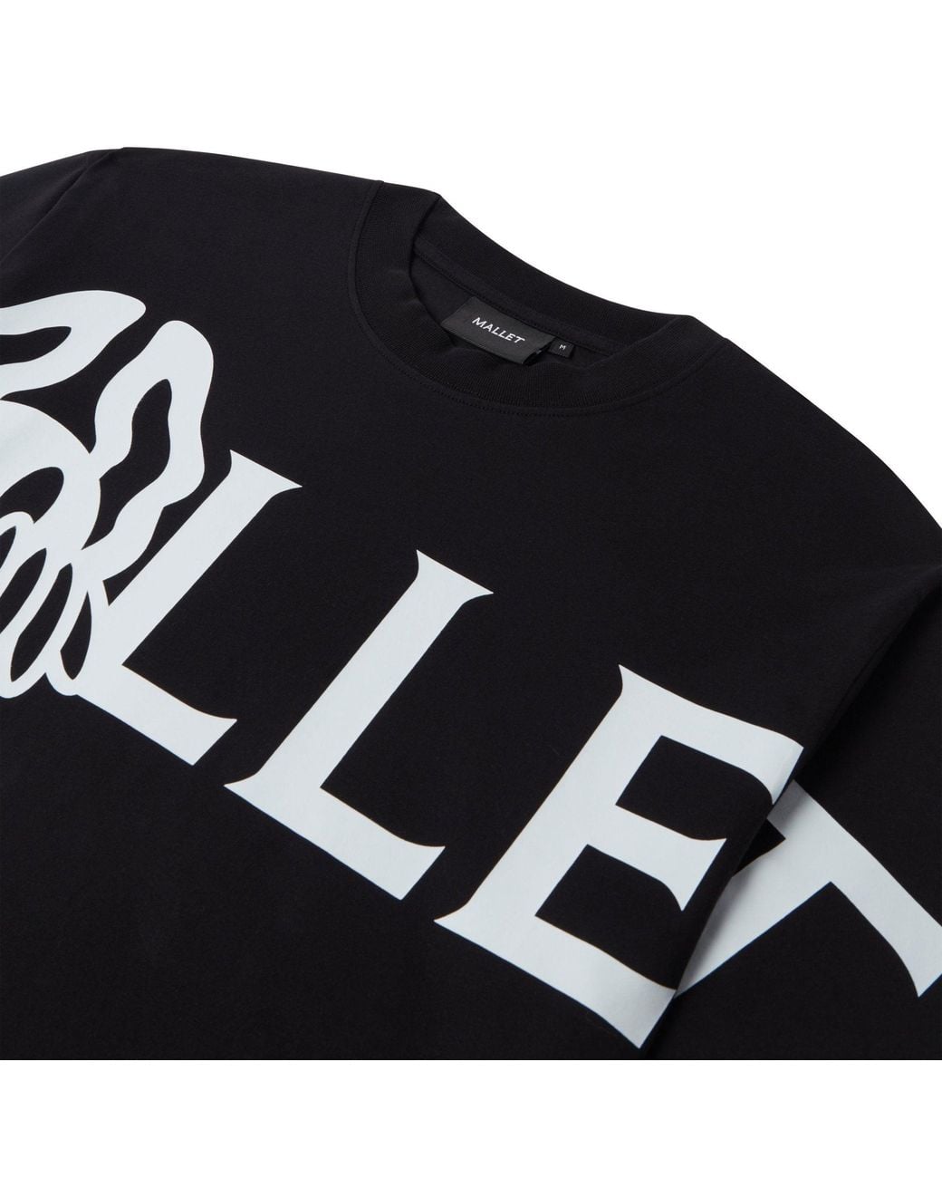 Mallet London Black Mallet X Detroit Peeper Large Logo Tee for men