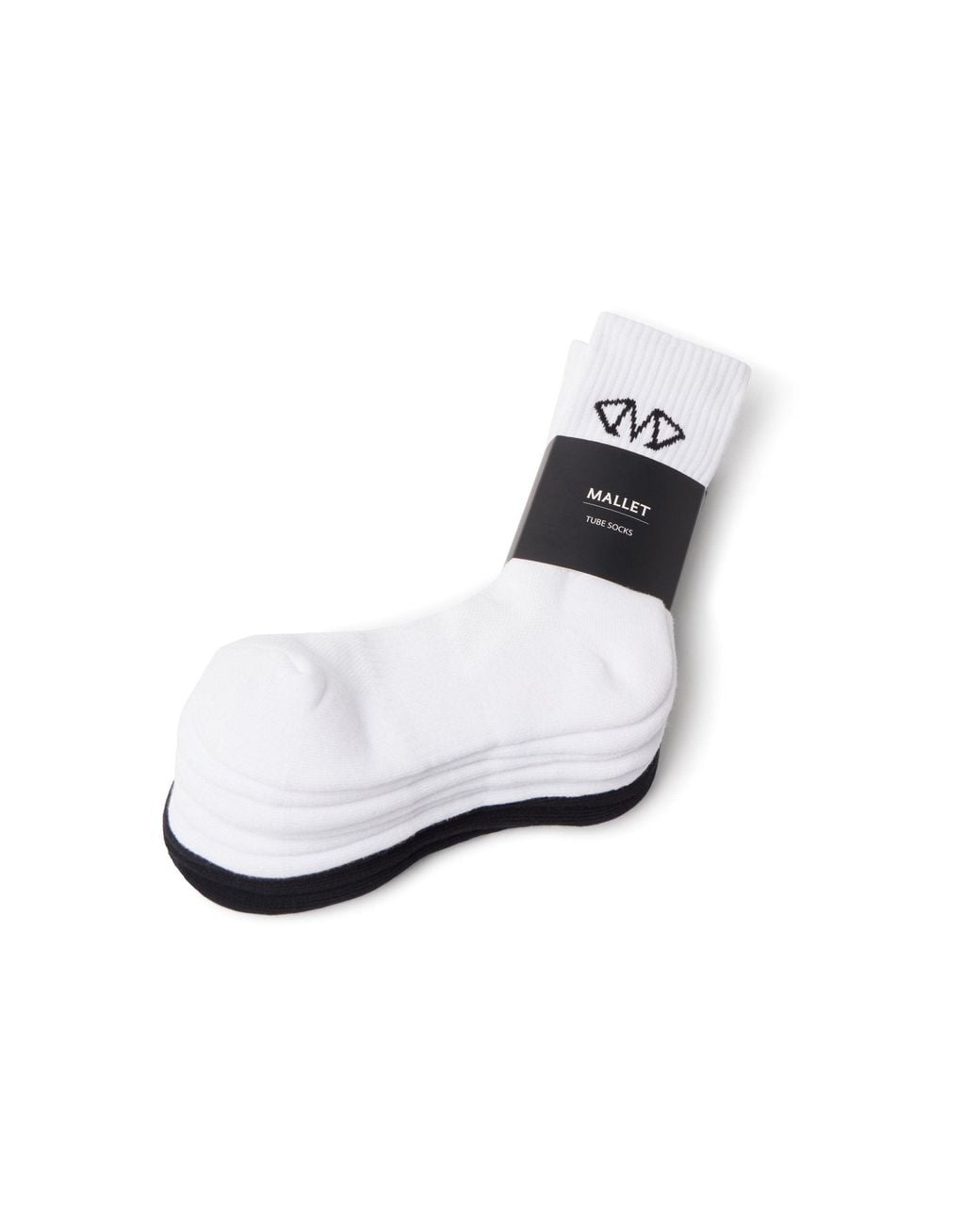 Mallet London White Mallet Socks Diamond Monogram 5 Pack Multi
