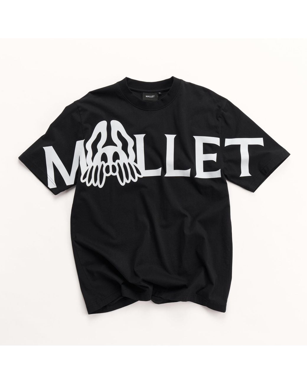 Mallet London Black Mallet X Detroit Peeper Large Logo Tee for men