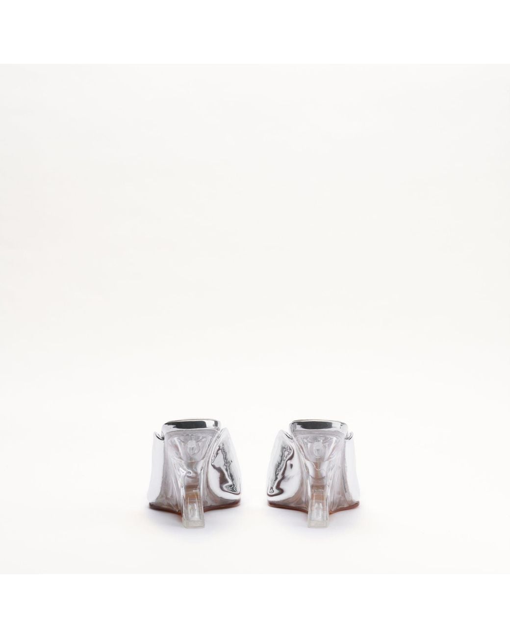 Mallet London White Mallet Amber Metallic Leather Heels