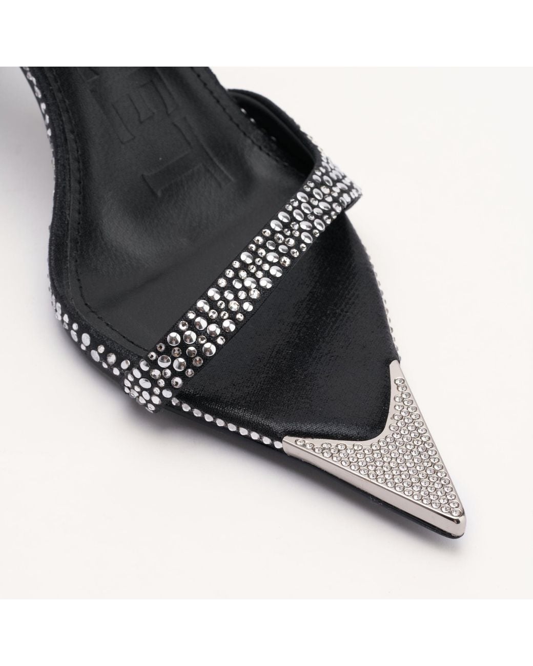 Mallet London White Mallet Frederica Swarovski Crystal Leather Heels