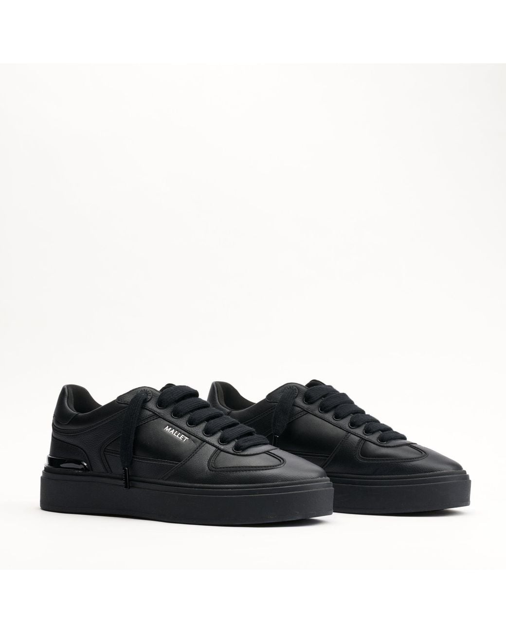 Mallet London Black Mallet Kingsbury Leather Trainers for men