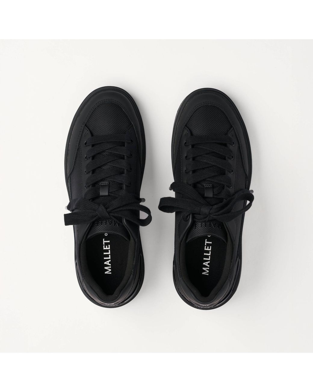 Mallet London Black Mallet Lansbury Leather & Nylon Trainers for men