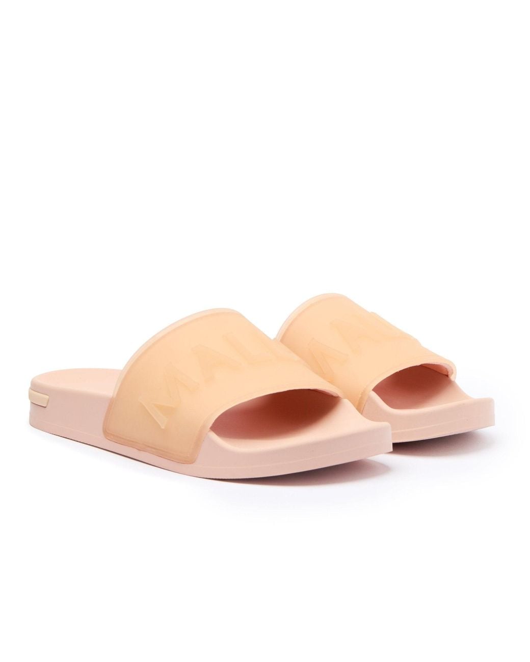 Mallet London Pink Serif Slide Clear
