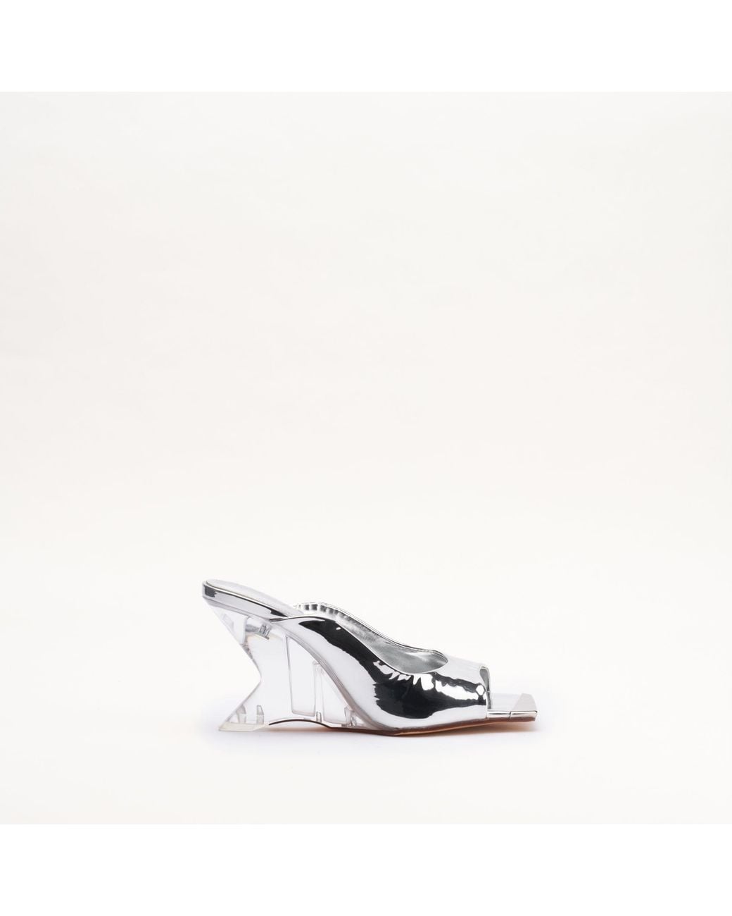 Mallet London White Mallet Amber Metallic Leather Heels