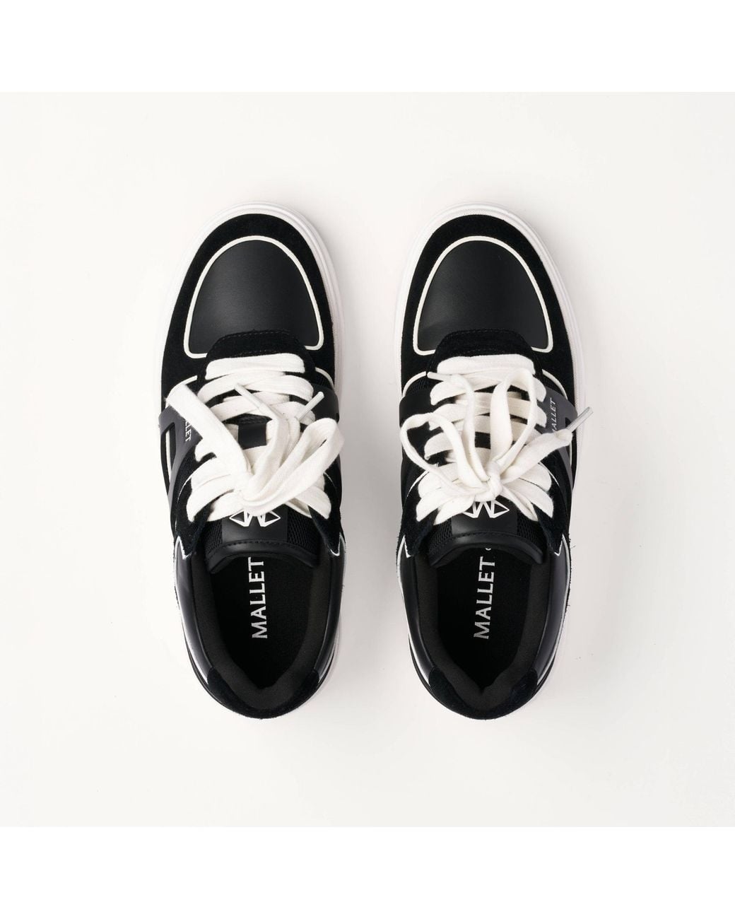 Mallet London Black Mallet Fenchurch Leather Trainers for men
