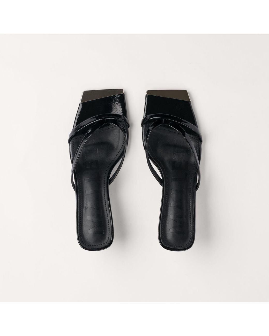 Mallet London Black Mallet Elisa Leather Kitten Heels