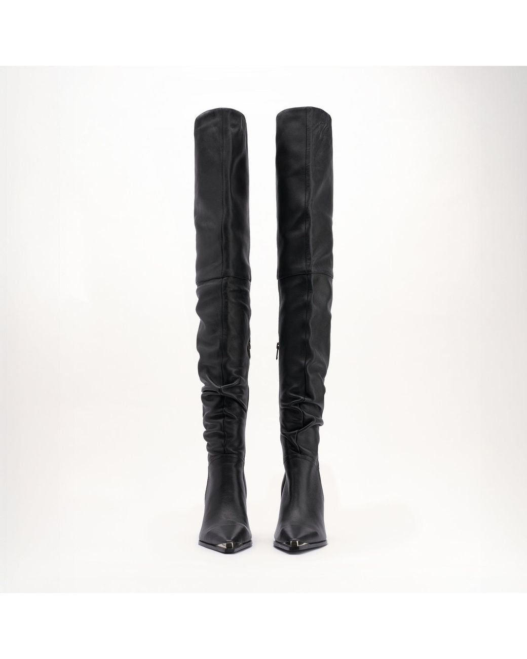 Mallet London Black Mallet Sienna Leather Thigh High Boots