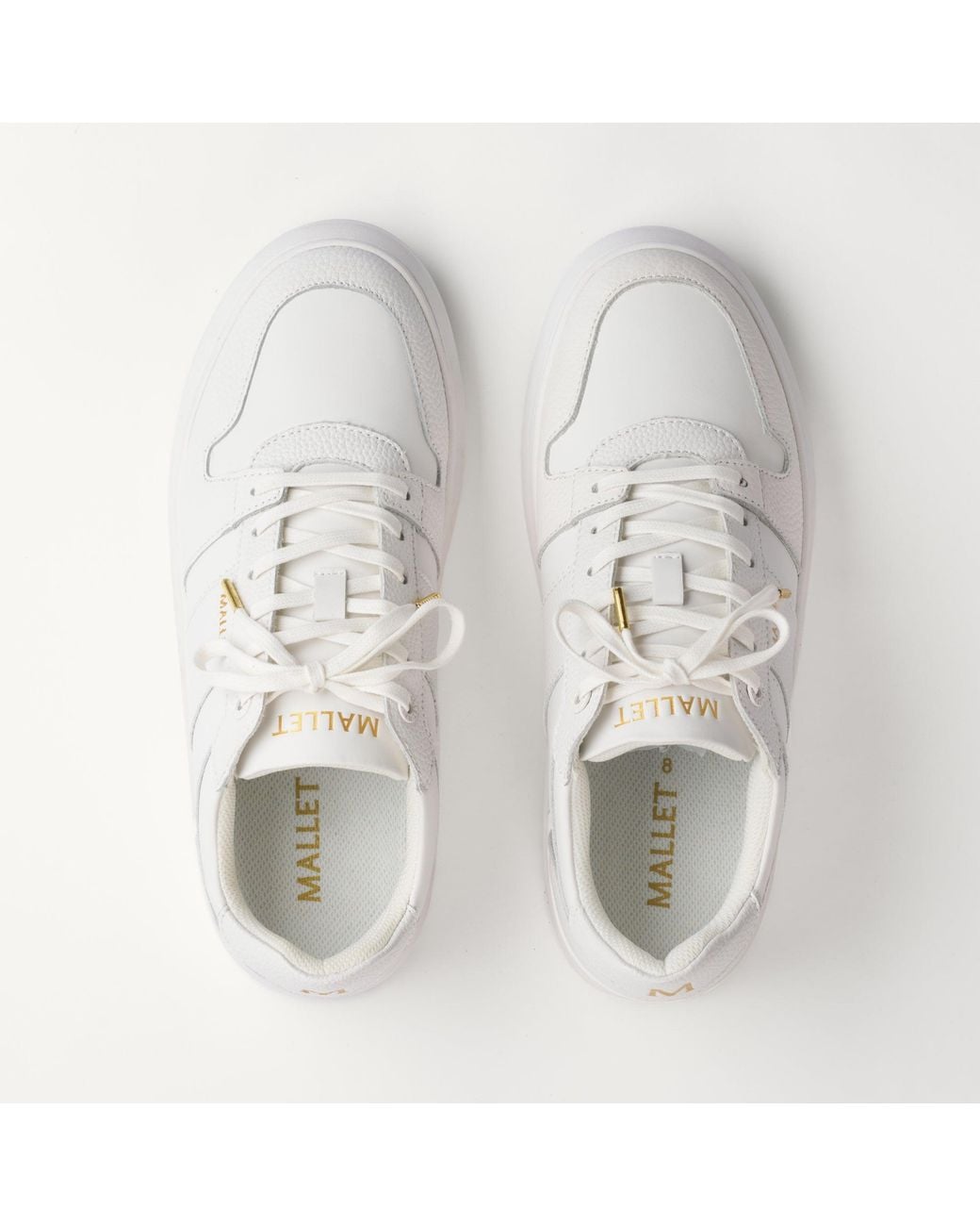Mallet London White Mallet Hoxton Lite Leather Trainers for men