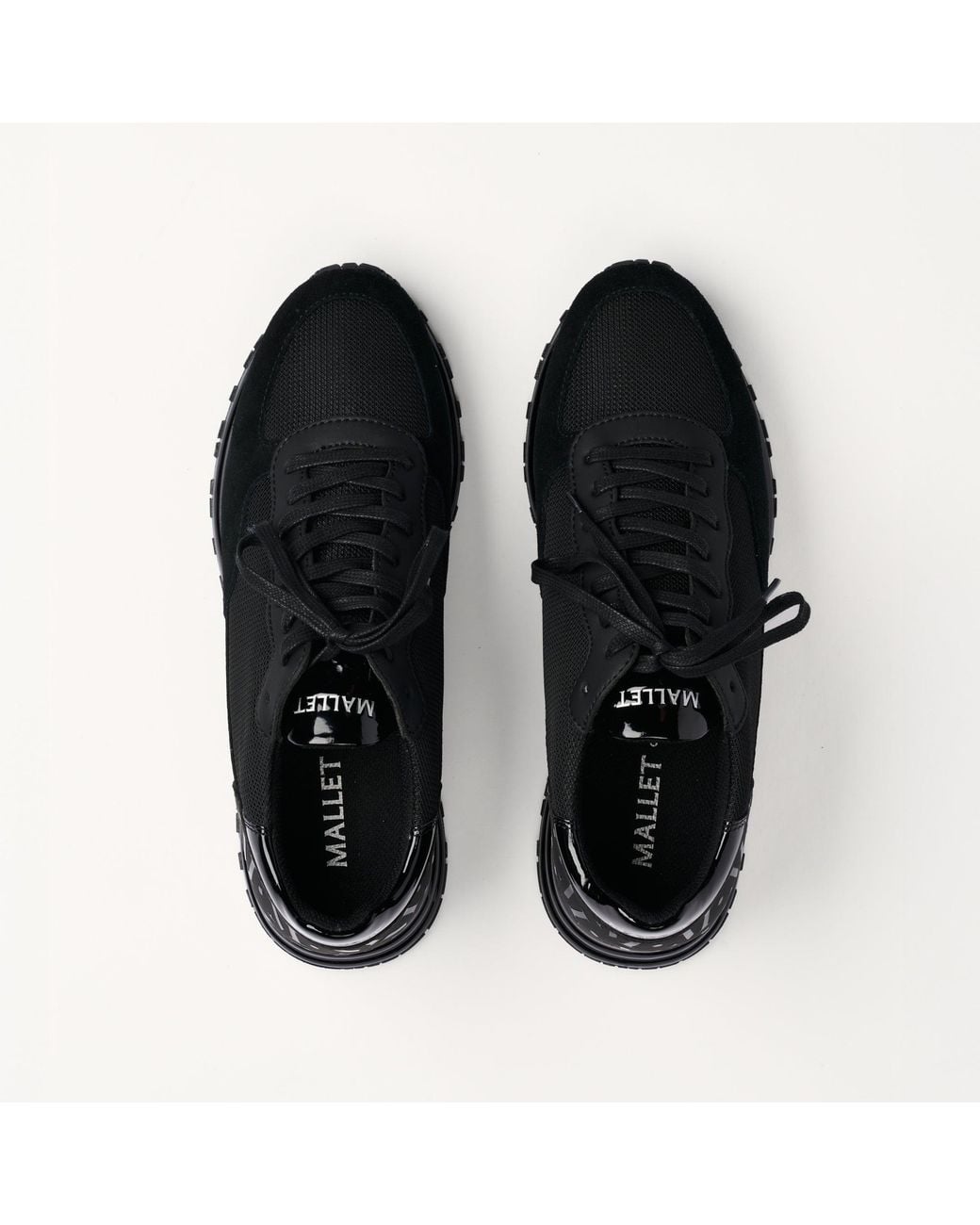 Mallet London Black Mallet Popham Gas Essential Leather Trainers for men