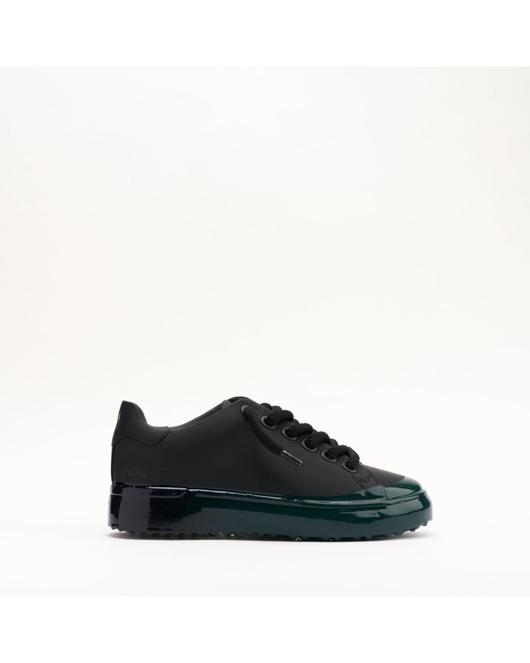 Mallet London Black Mallet Grftr Lite Fade Dip Leather Trainers for men