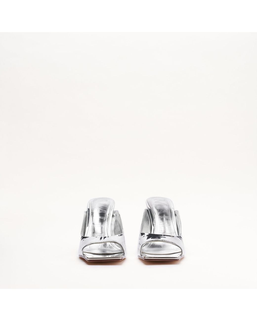 Mallet London White Mallet Amber Metallic Leather Heels