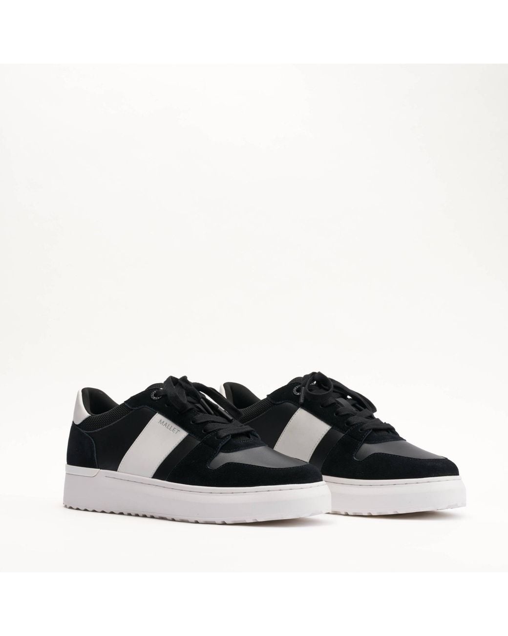 Mallet London Black Mallet Hoxton Lite Leather Trainers for men