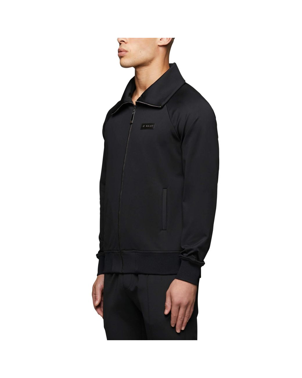 Mallet Black Retro Track Jacket for men