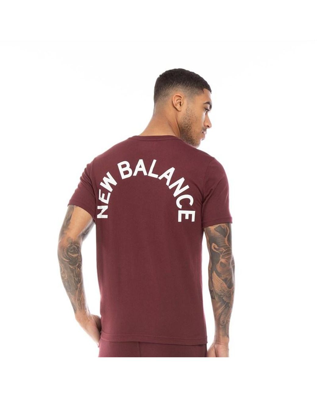 burgundy new balance shirt