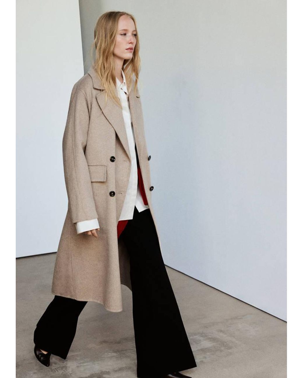 Mango Natural Handmade Oversized Wool Coat
